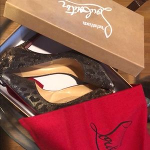 Christian Louboutin - Pigalle 100- Gold Silver 542